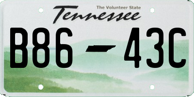 TN license plate B8643C