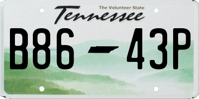 TN license plate B8643P
