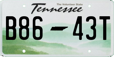 TN license plate B8643T