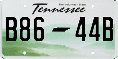 TN license plate B8644B