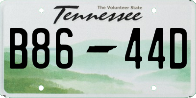 TN license plate B8644D