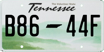TN license plate B8644F