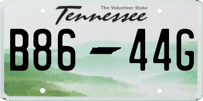 TN license plate B8644G