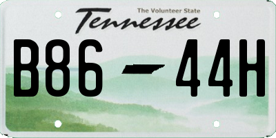 TN license plate B8644H