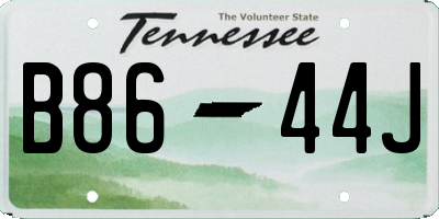 TN license plate B8644J