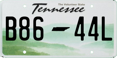 TN license plate B8644L