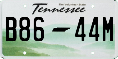 TN license plate B8644M
