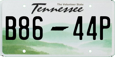 TN license plate B8644P