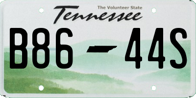 TN license plate B8644S