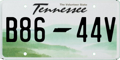 TN license plate B8644V