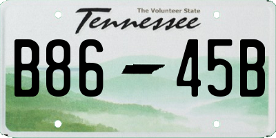 TN license plate B8645B