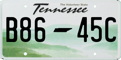 TN license plate B8645C