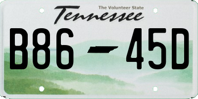 TN license plate B8645D