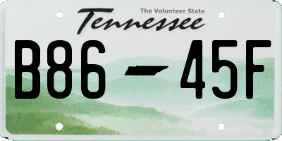 TN license plate B8645F