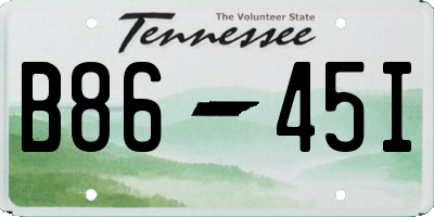 TN license plate B8645I