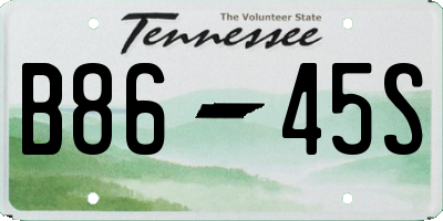 TN license plate B8645S