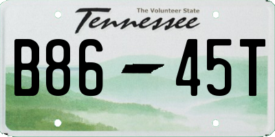 TN license plate B8645T