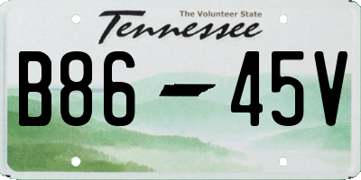 TN license plate B8645V