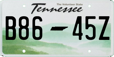 TN license plate B8645Z