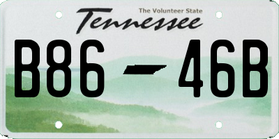 TN license plate B8646B