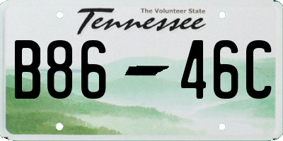 TN license plate B8646C