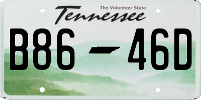TN license plate B8646D