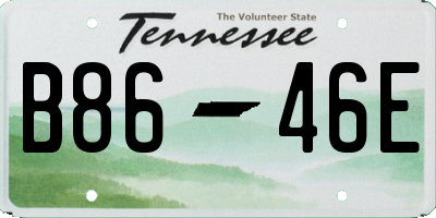 TN license plate B8646E