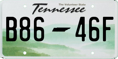 TN license plate B8646F