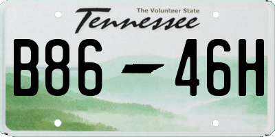 TN license plate B8646H
