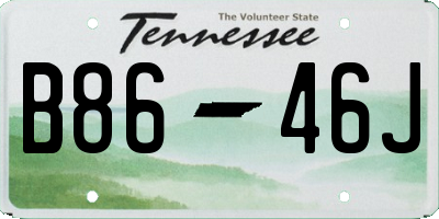 TN license plate B8646J