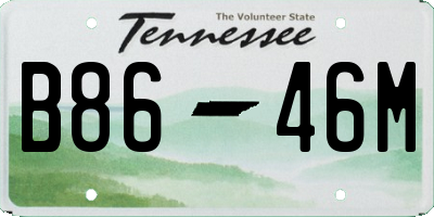 TN license plate B8646M