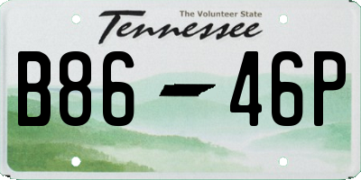 TN license plate B8646P