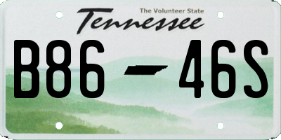 TN license plate B8646S