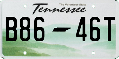 TN license plate B8646T