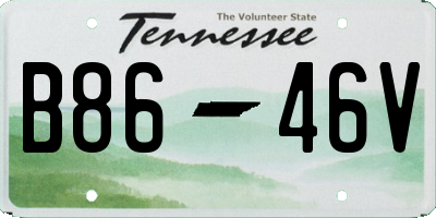 TN license plate B8646V