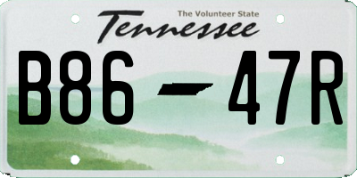 TN license plate B8647R