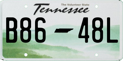 TN license plate B8648L