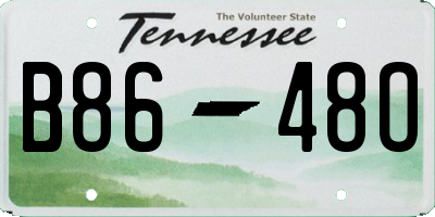 TN license plate B8648O
