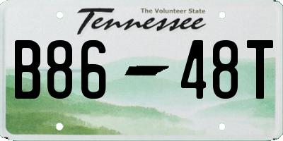 TN license plate B8648T