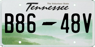 TN license plate B8648V
