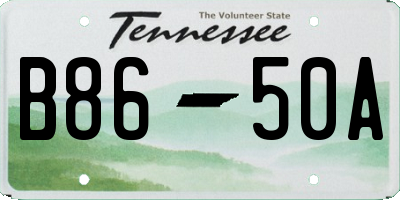 TN license plate B8650A