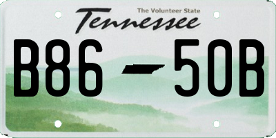 TN license plate B8650B
