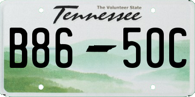 TN license plate B8650C