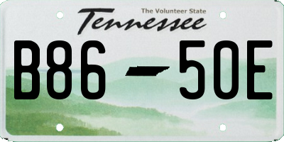 TN license plate B8650E