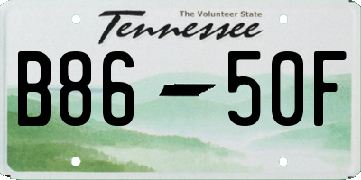 TN license plate B8650F