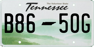 TN license plate B8650G