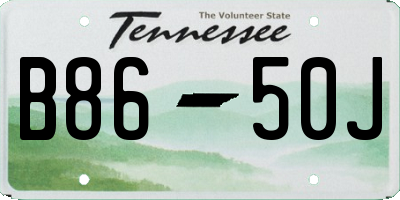 TN license plate B8650J