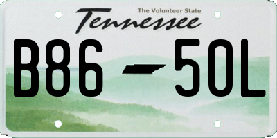 TN license plate B8650L