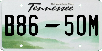 TN license plate B8650M
