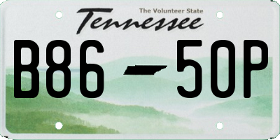 TN license plate B8650P